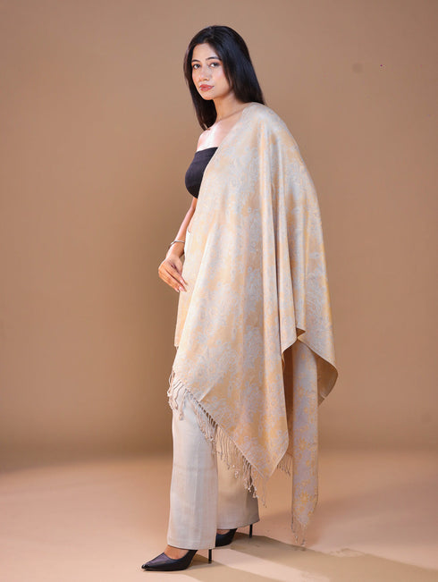 Women's Formal Woollen Stole With Zari